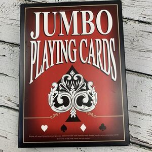 Jumbo Playing Cards Oversized Deck for Family Game‎ Night and Parties